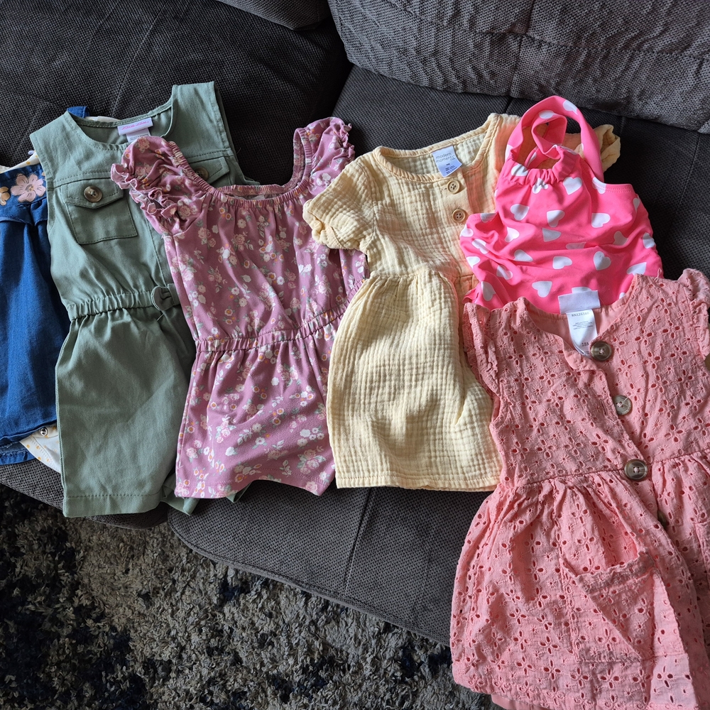 Floral Pink Kids Casual Dress